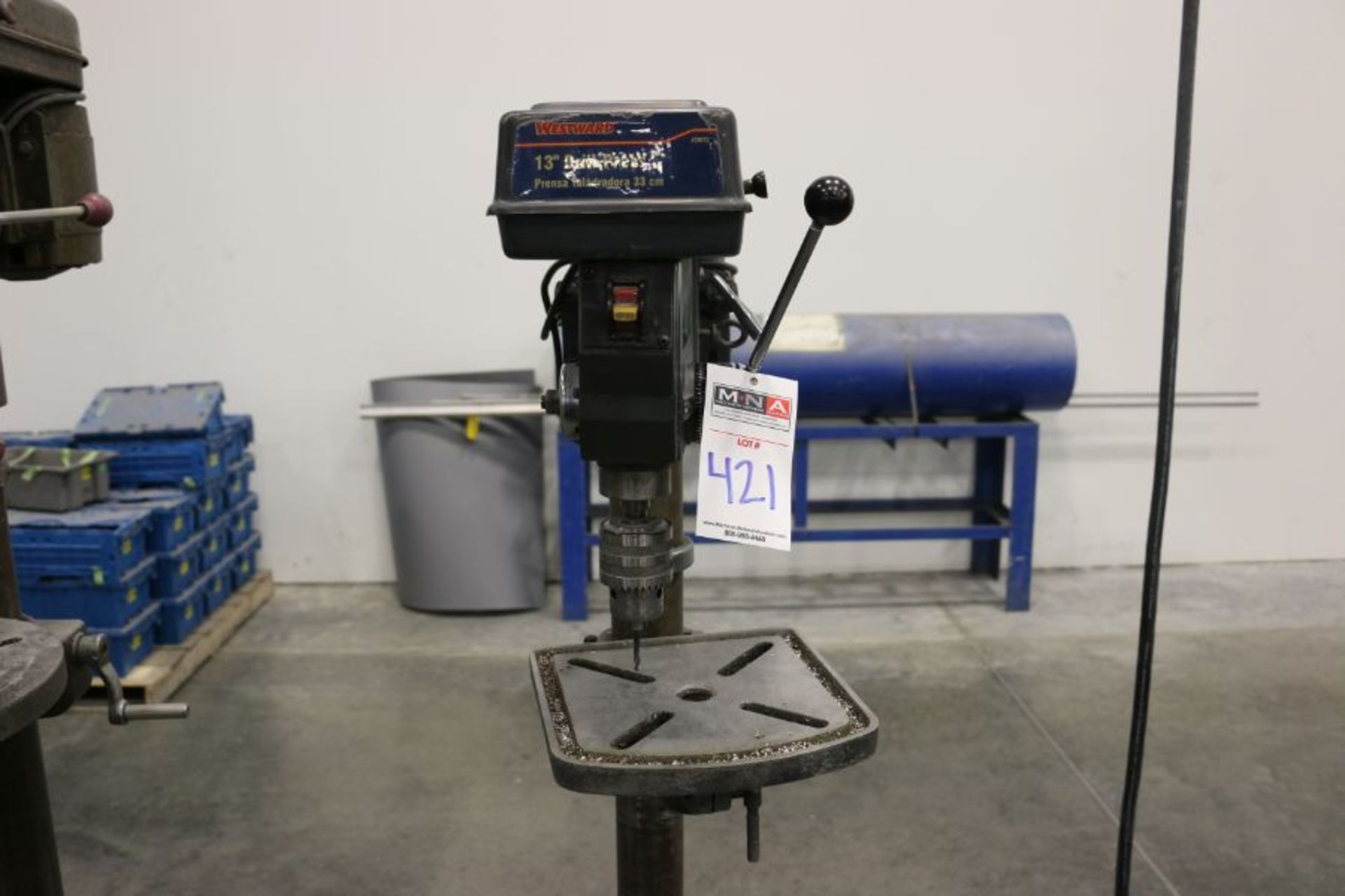 Westward 4TM72 13" Drill Press, 10" x 9" Table, 1HP, 3100RPM, s/n W021251 - Image 2 of 5