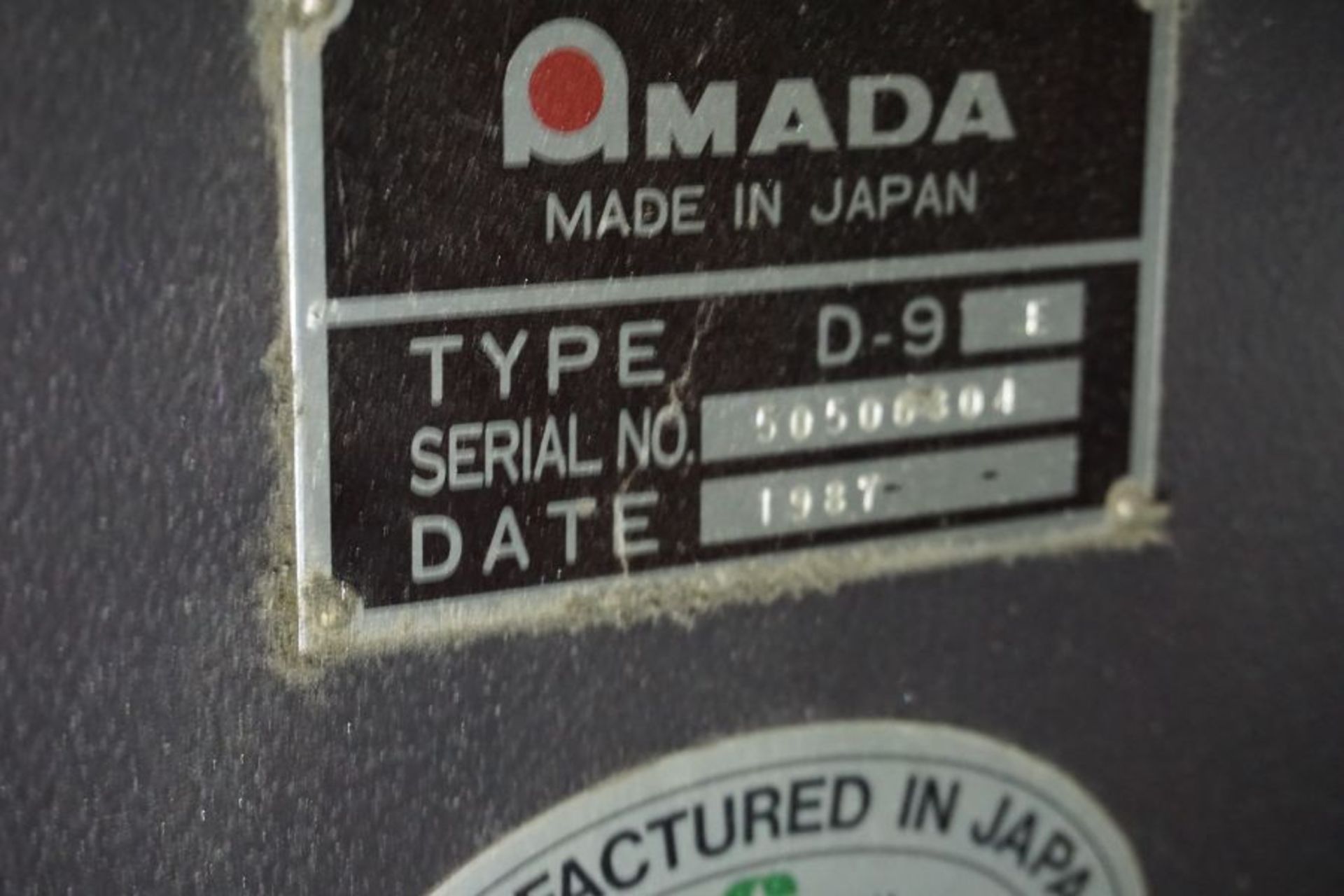 55 Ton x 79" Amada RG-50 CNC Press Brake, NC9-EX ctrl, s/n 50506304, New 1987 *Located in - Image 8 of 8