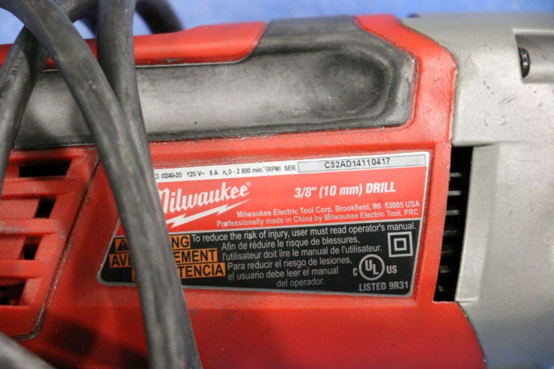 Milwaukee 3/8" Elctric Drill - Image 4 of 4