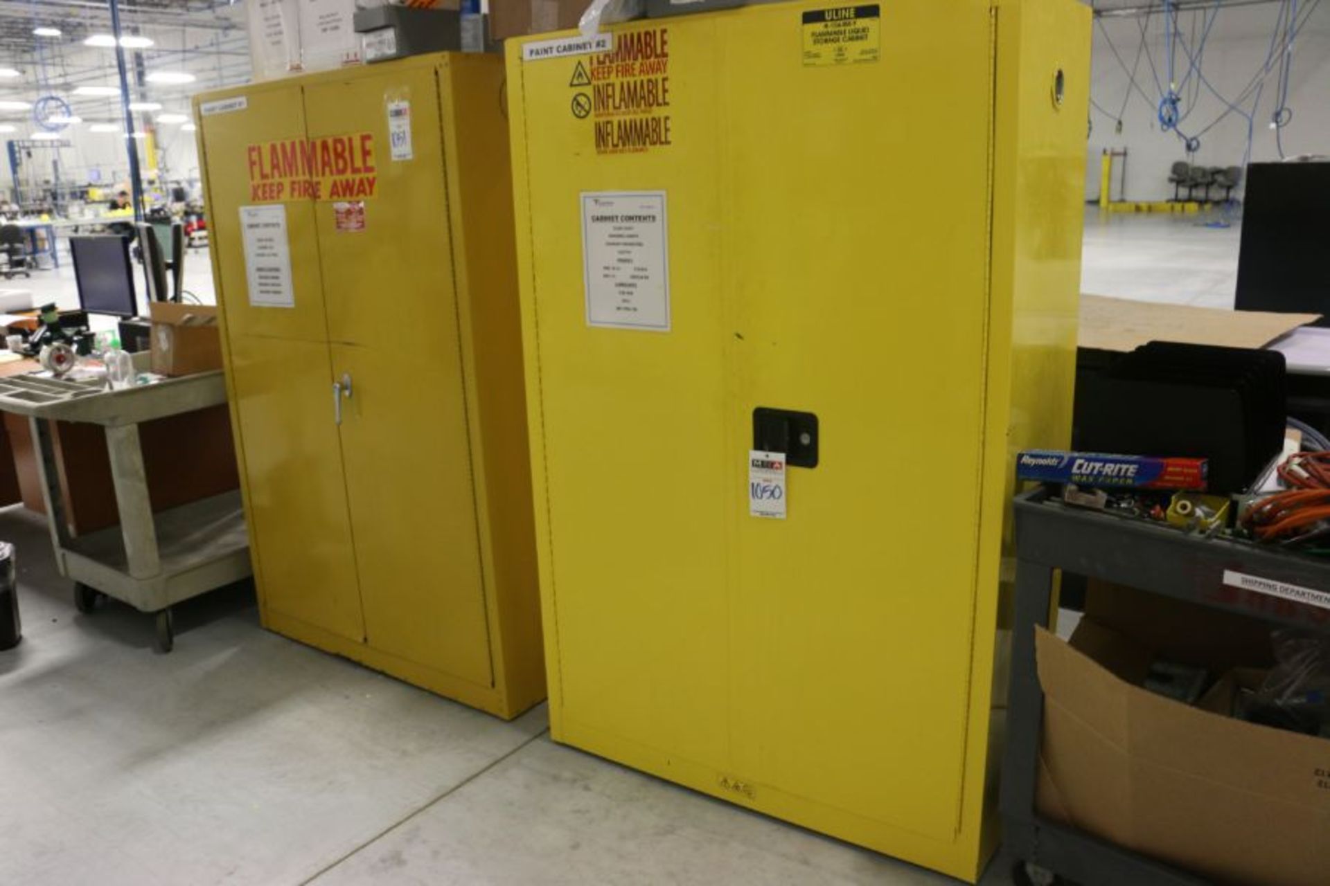 Uline H-1564M-Y Flamable Liquid Storage Cabinet 45 Gal. Cap. - Image 3 of 4