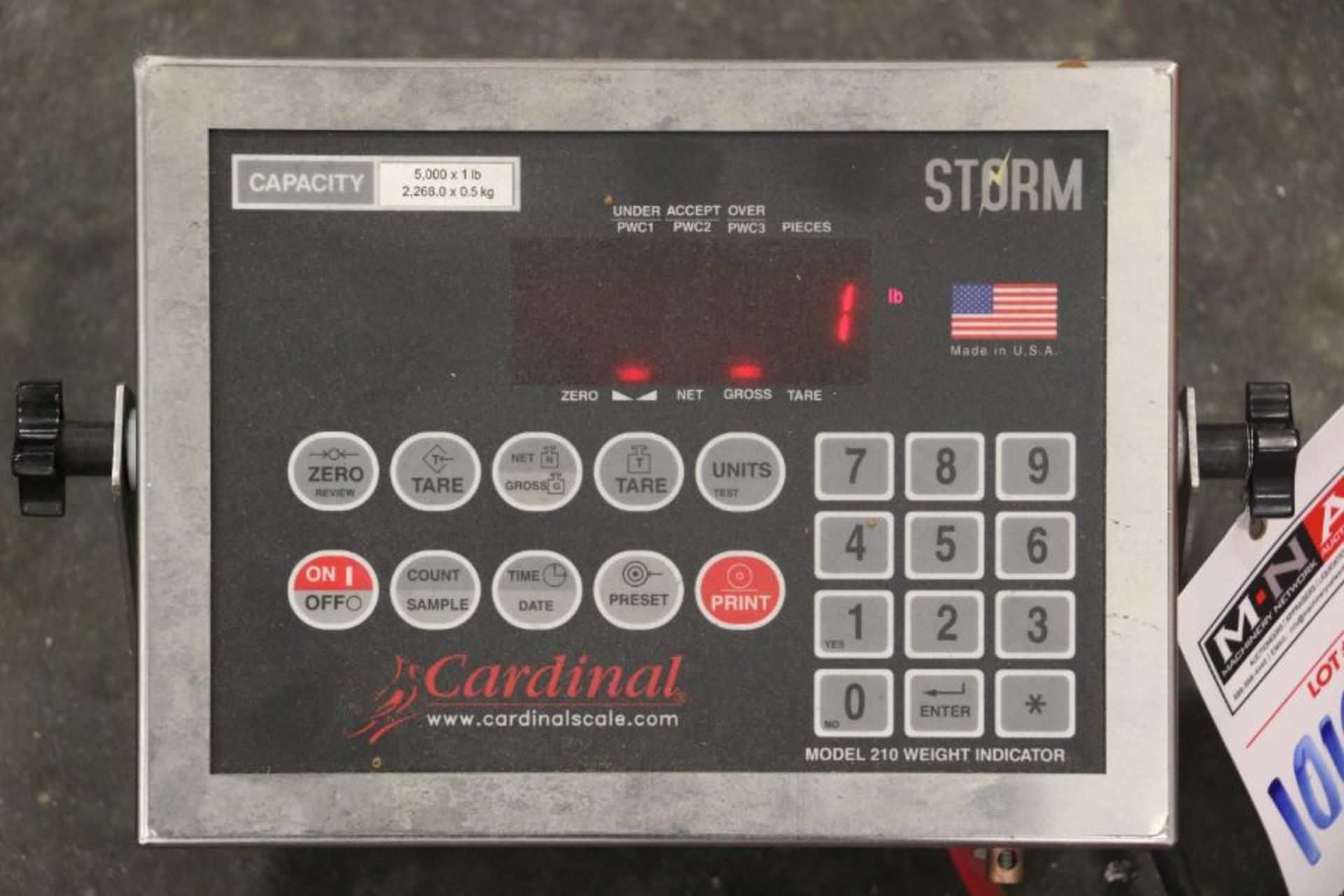 Summit 5000Lbs. Cap.Floor Scale w. Cardinal Storm Weight Indicator - Image 3 of 3