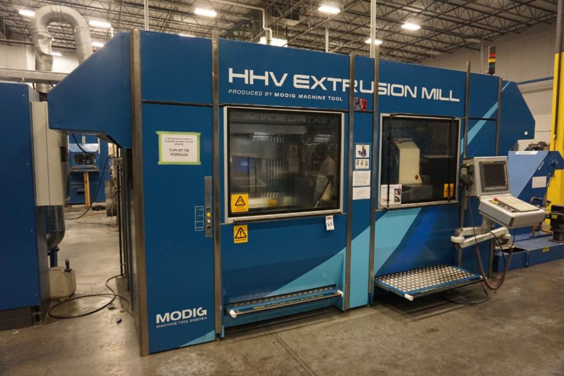 Modig HHV 4-Axis High Speed Extrusion Mill, Fanuc 30i Model B, Fischer 1700 mm 30K Spindle, 28000