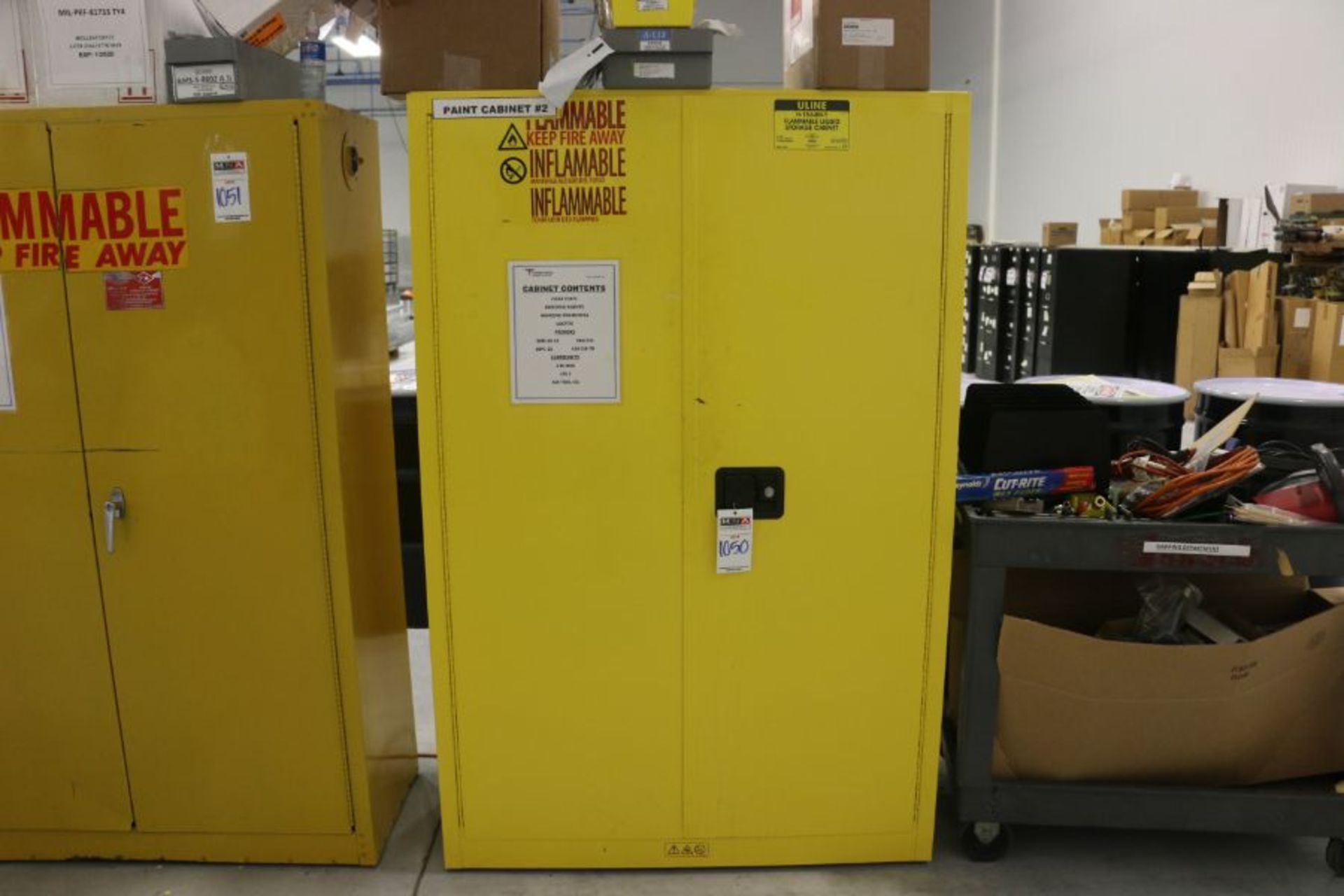 Uline H-1564M-Y Flamable Liquid Storage Cabinet 45 Gal. Cap.