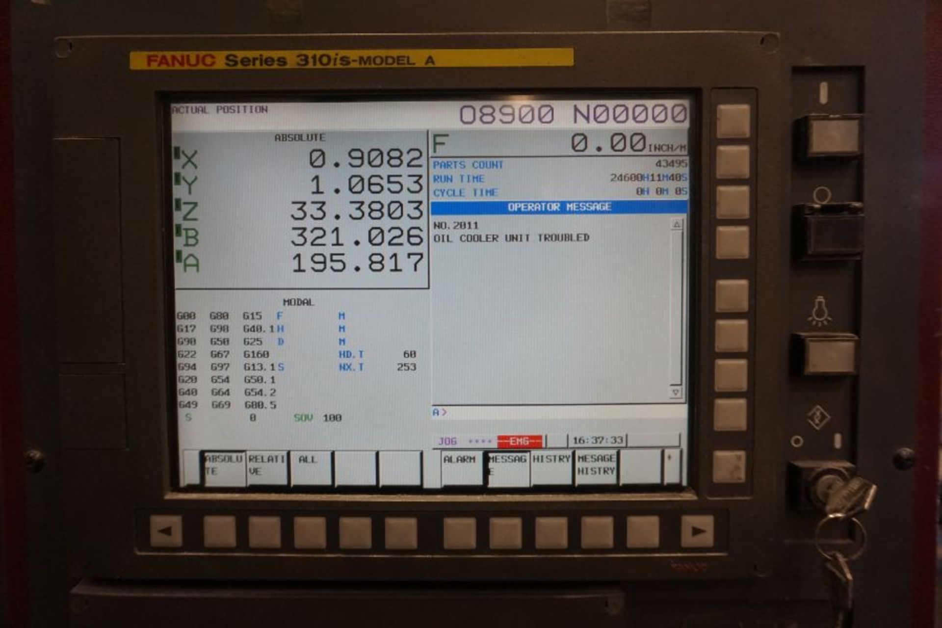 OKK HM800 5-Axis, Fanuc 31i Model A5, (2) 32” Pallets, 12k RPM, CT50, 60 ATC, New 2011 with 12" - Image 10 of 17