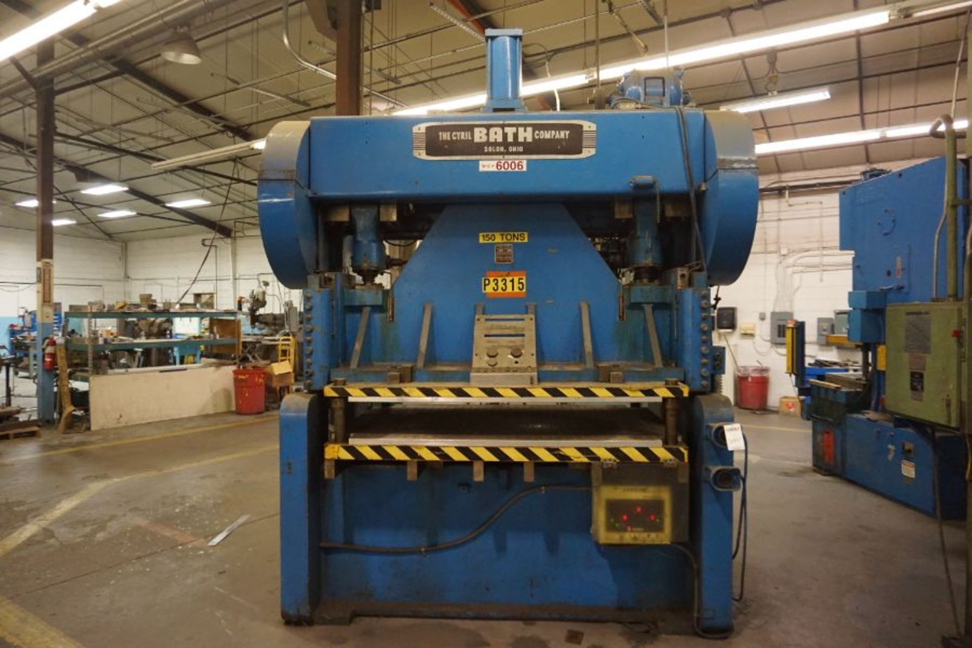 Cyril Bath PT-6-150 150 Ton Air Clutch Press Brake, 63" x 48" Bed, s/n 5629 *Located in - Image 2 of 8