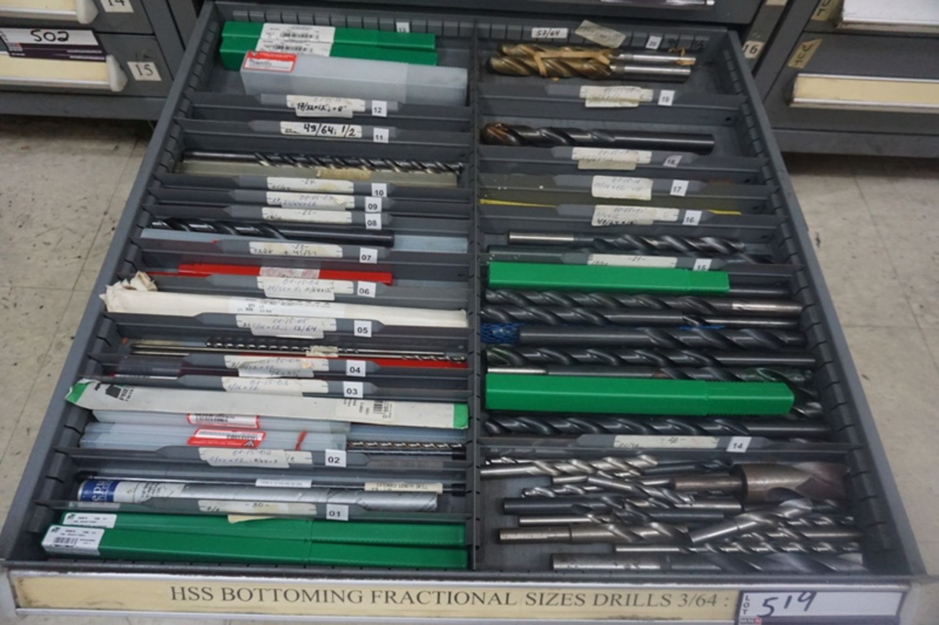 Drawer with Assorted High Speed Drills - Image 2 of 7