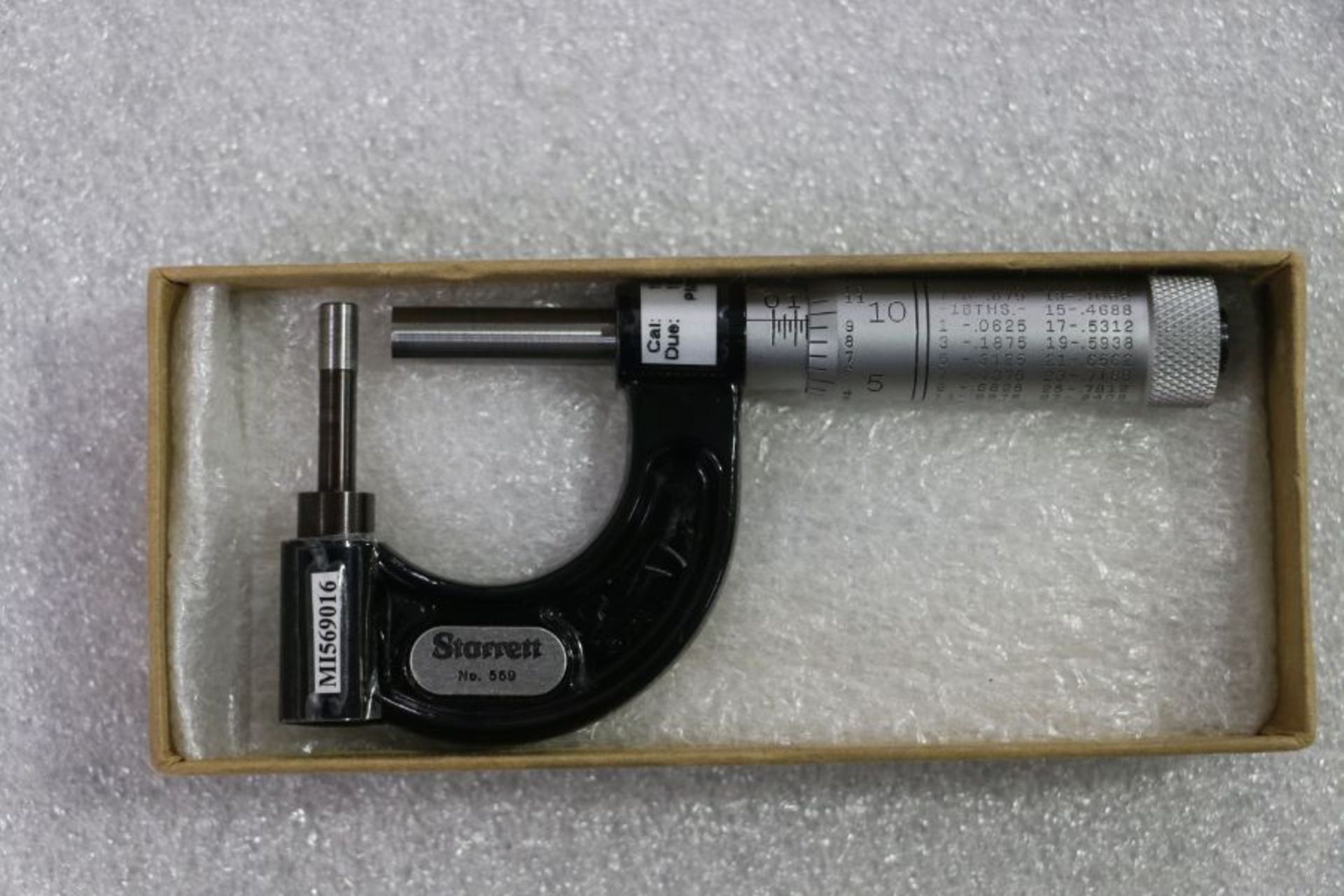 Starrett 0" - 1" Anvil Micrometer