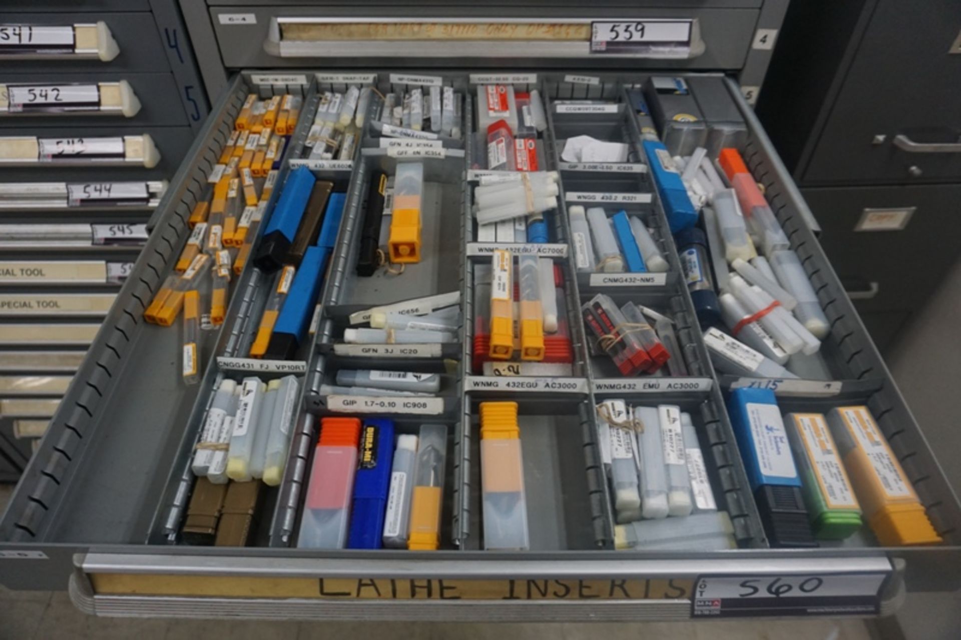 Drawer with Assorted Endmills