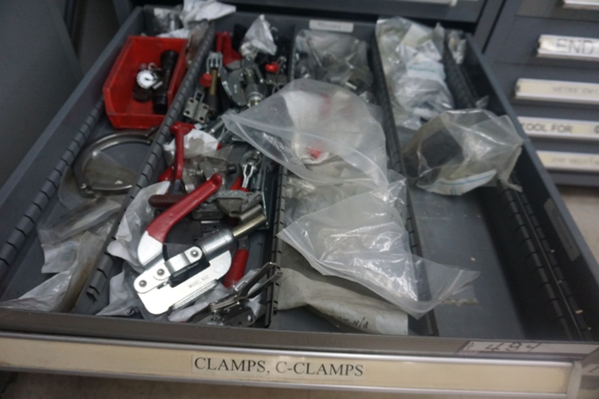 Drawer with Assorted Clamps