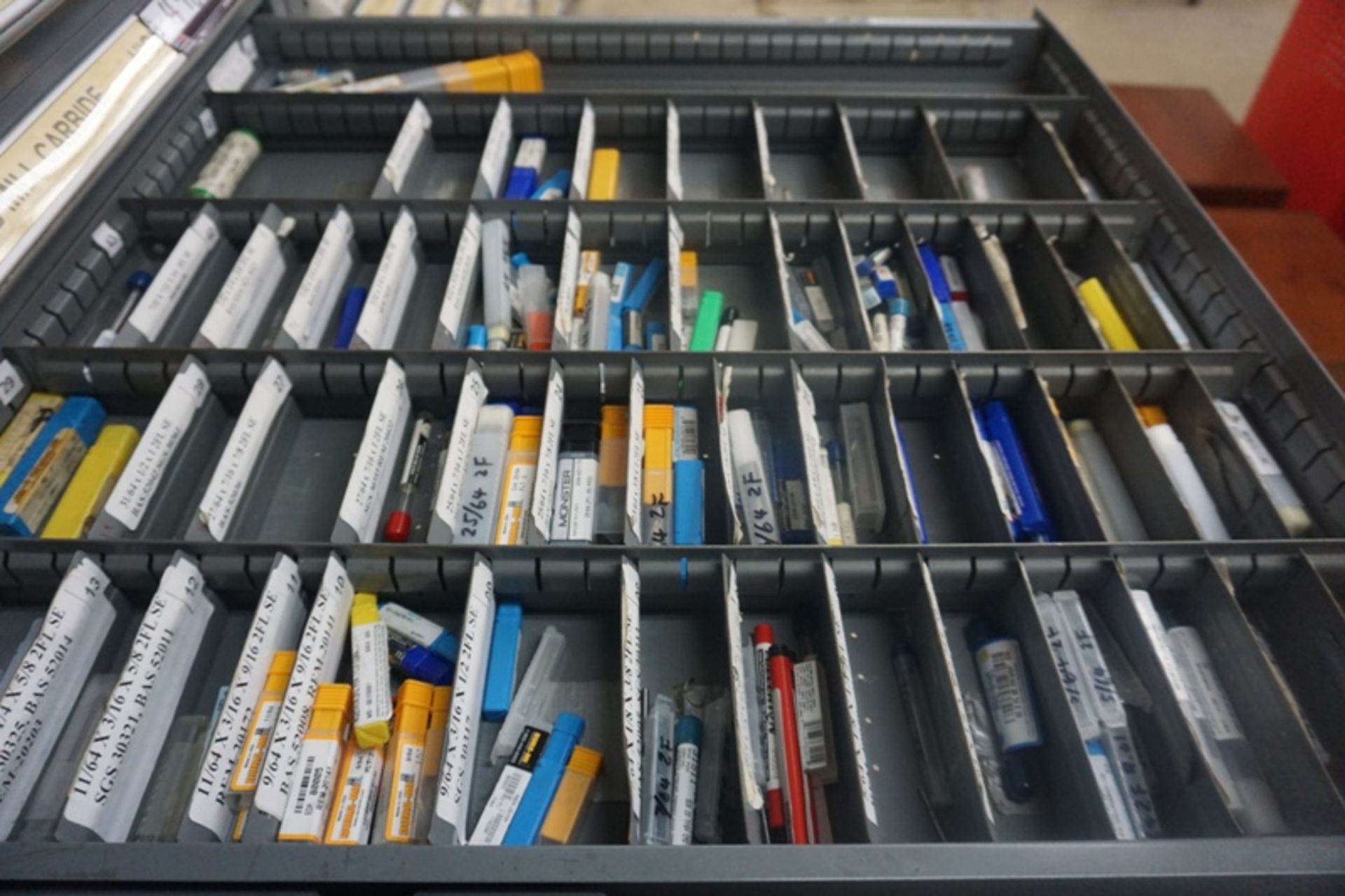 Drawer with Assorted Carbide Endmills - Image 8 of 9