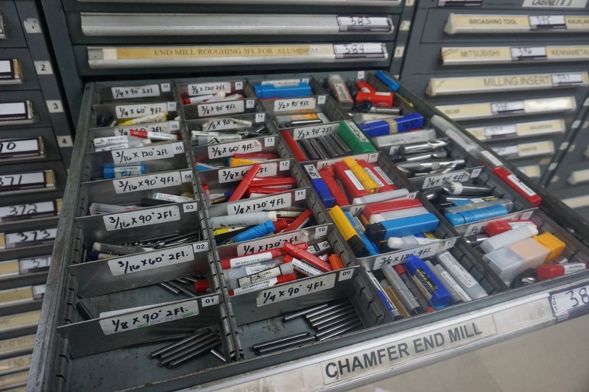 Drawer with Assorted Chamfer Endmills - Image 4 of 6