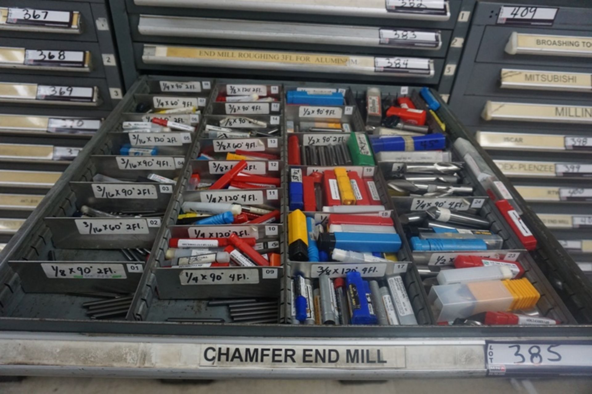 Drawer with Assorted Chamfer Endmills - Image 6 of 6