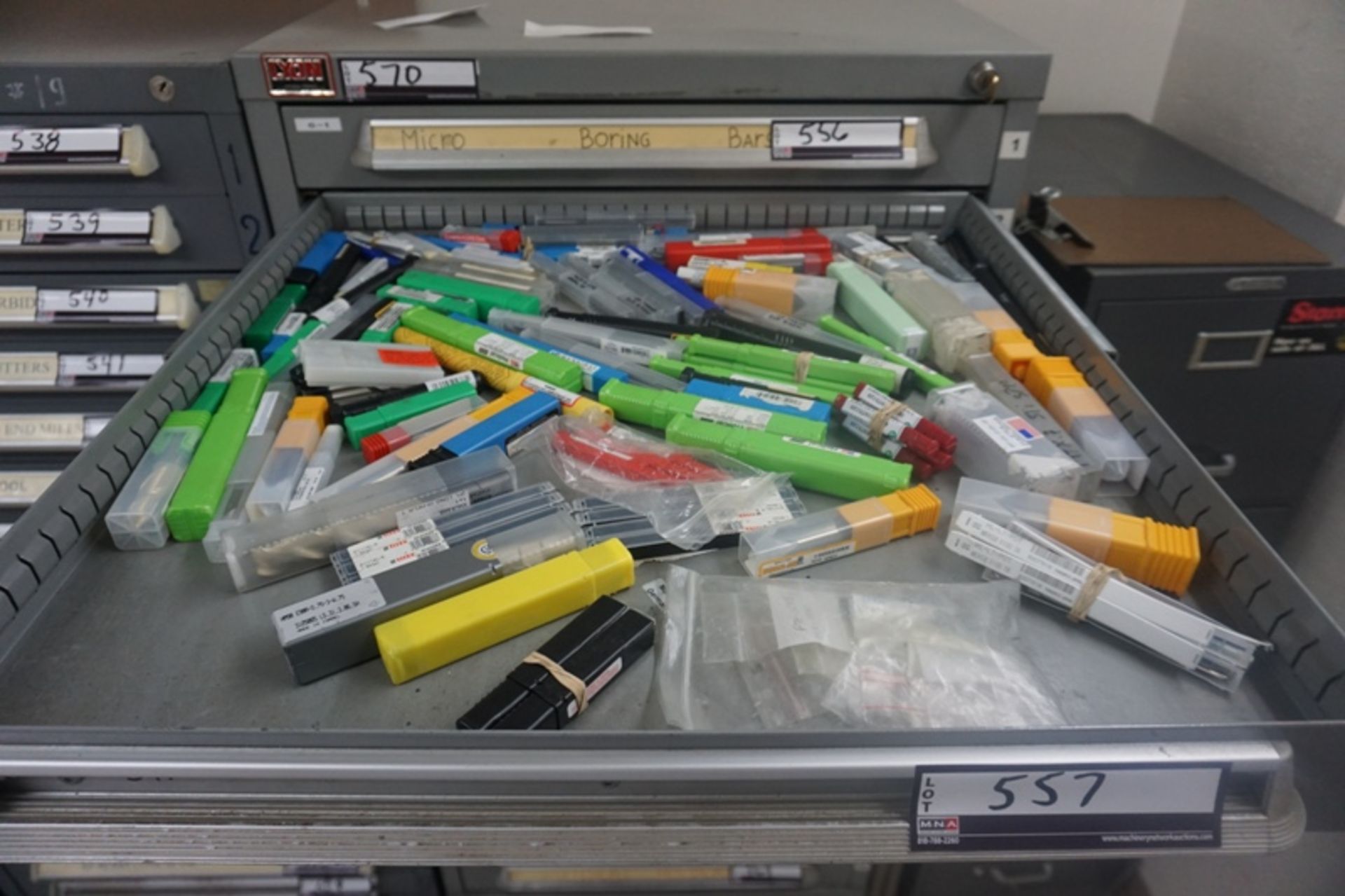 Drawer with Assorted Endmills