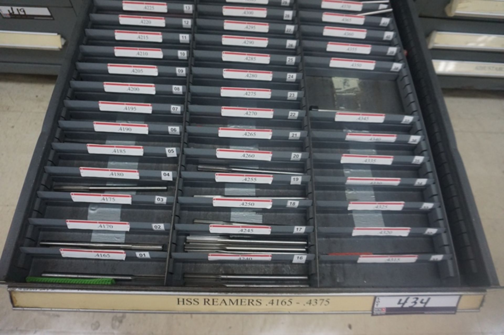 Drawer with Assorted High Speed Reamers
