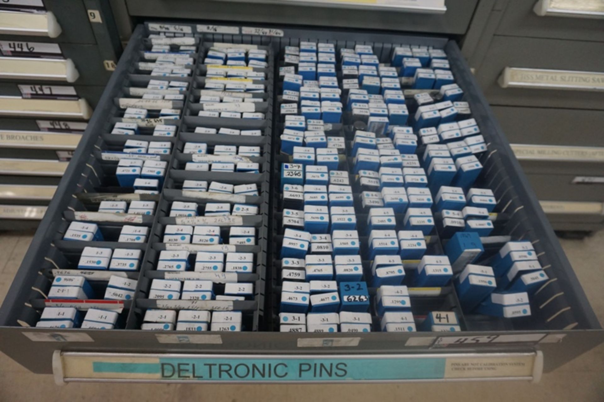 Drawer with Assorted Deltronic Pins