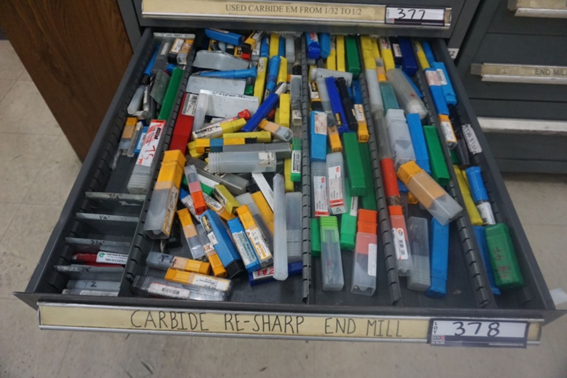 Drawer with Assorted High Speed Endmills - Image 2 of 5