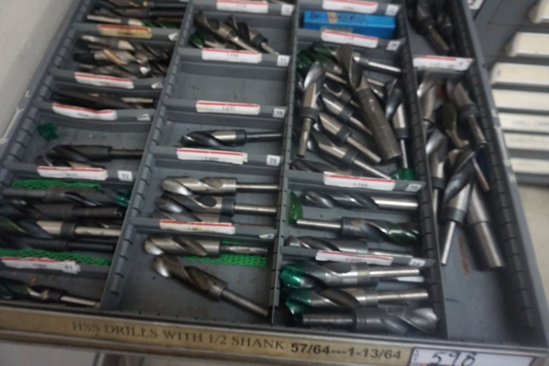 Drawer with Assorted High Speed Drills