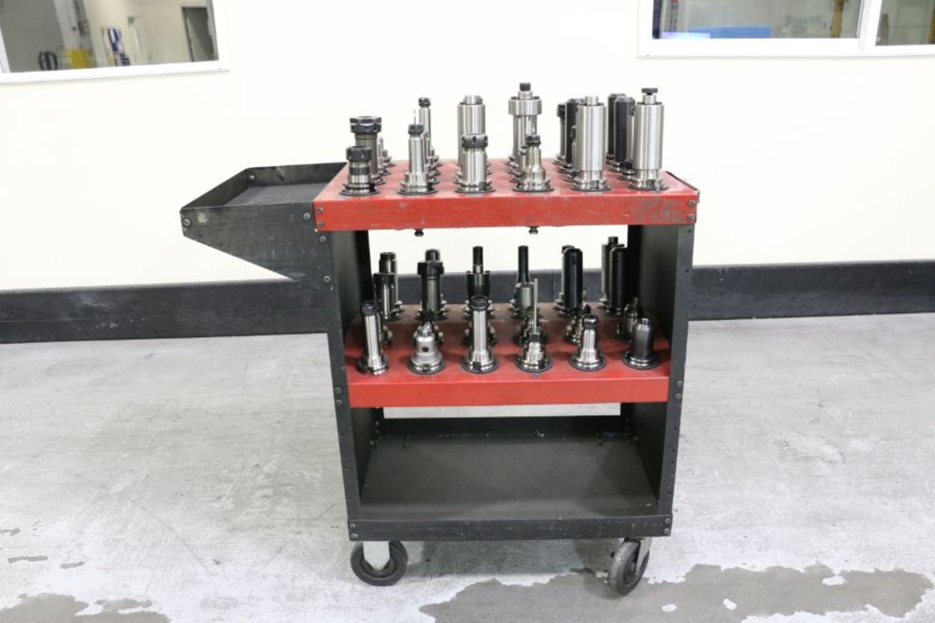 Huot Tool Scoot Tool Cart with Asssorted CT40 Tool Holders