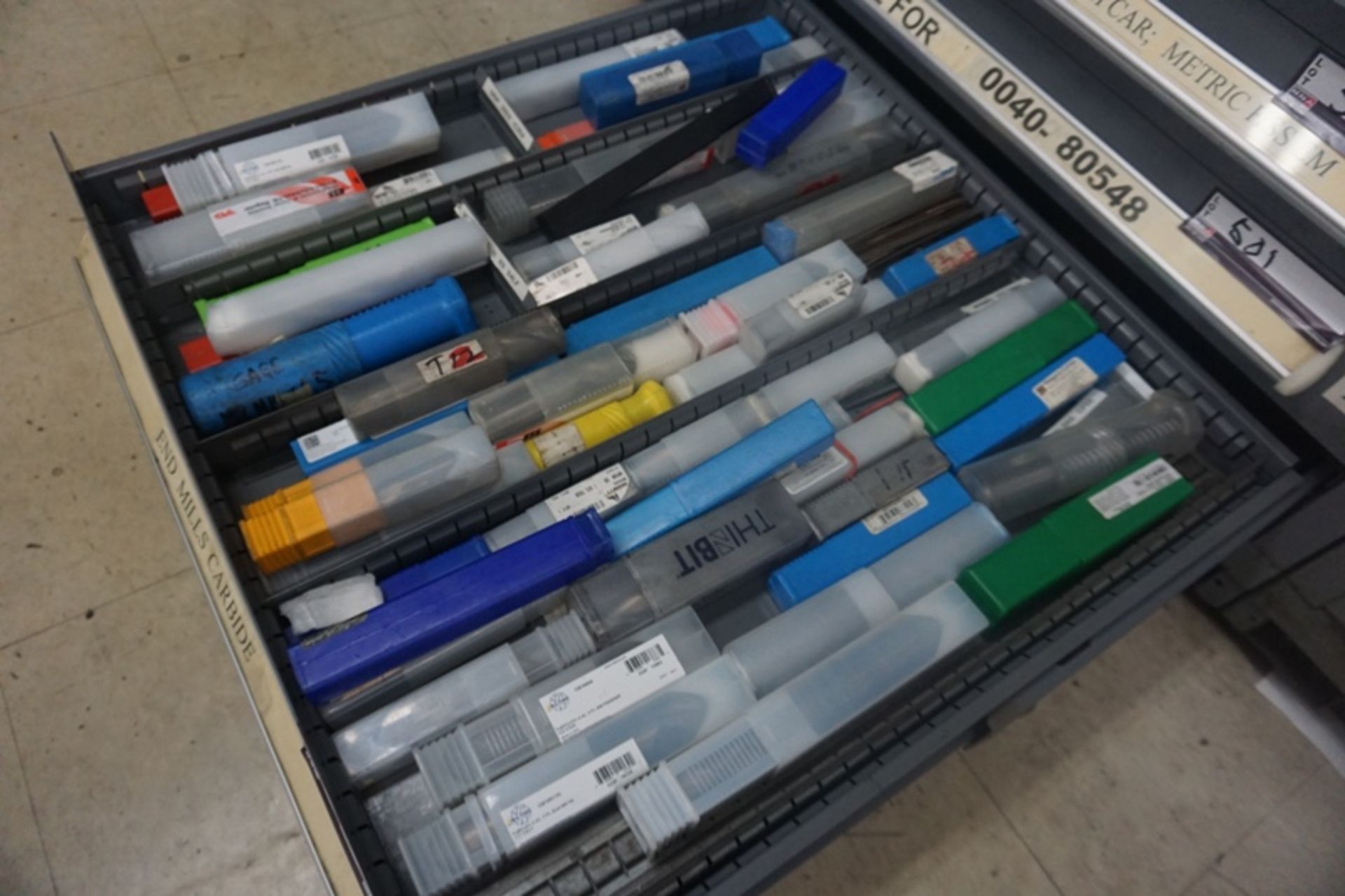Drawer with Assorted Carbide Endmills - Image 6 of 7