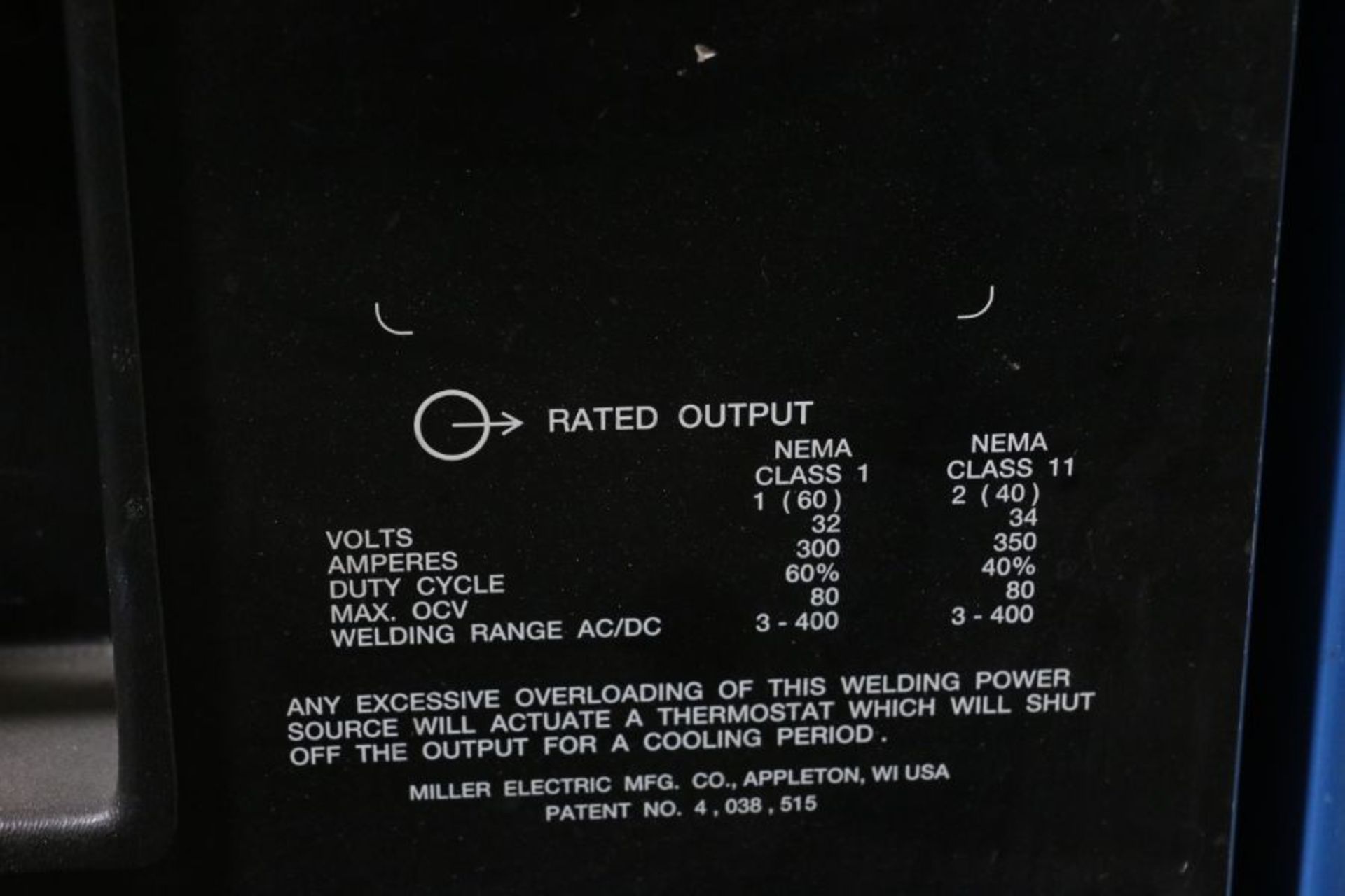 Miller Syncrowace 351 Welder with Miller Radiator 1A Cooling System, s/n KE685586 - Image 5 of 5