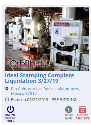 Ideal Stamping Complete Liquidation 3/27/19
