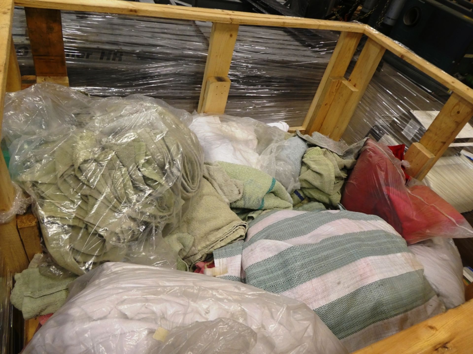 CRATE OF ASSORTED CLEANING CLOTHS, TERRY TOWELS, DIAPER RAGS, ETC - Image 2 of 2
