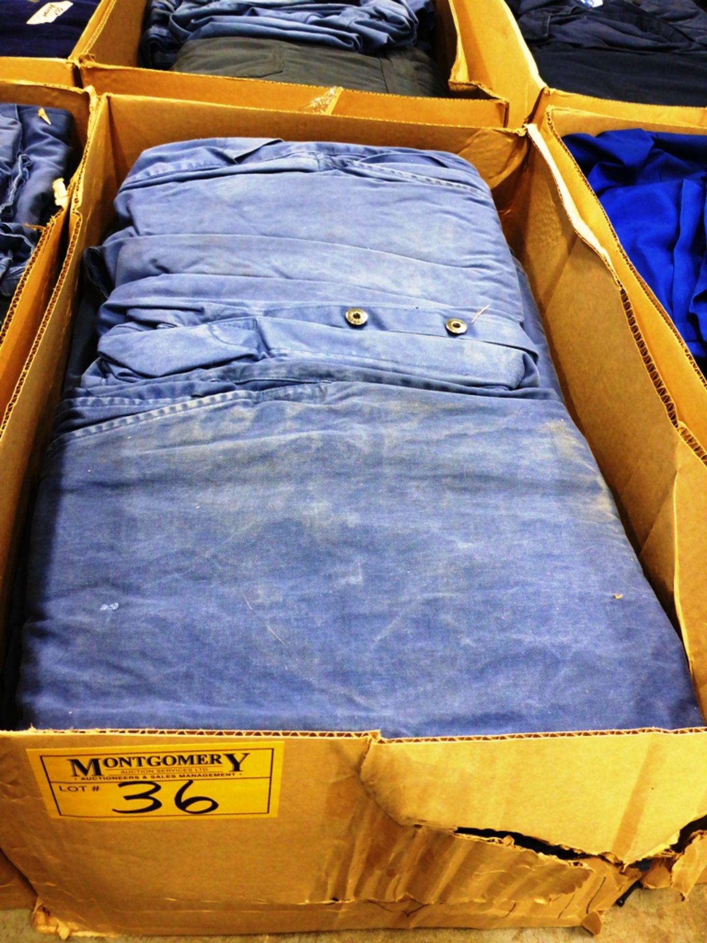 L/O ASSORTED WELDERS COVERALLS - 44R 44T 46R - COTTON - BLUE