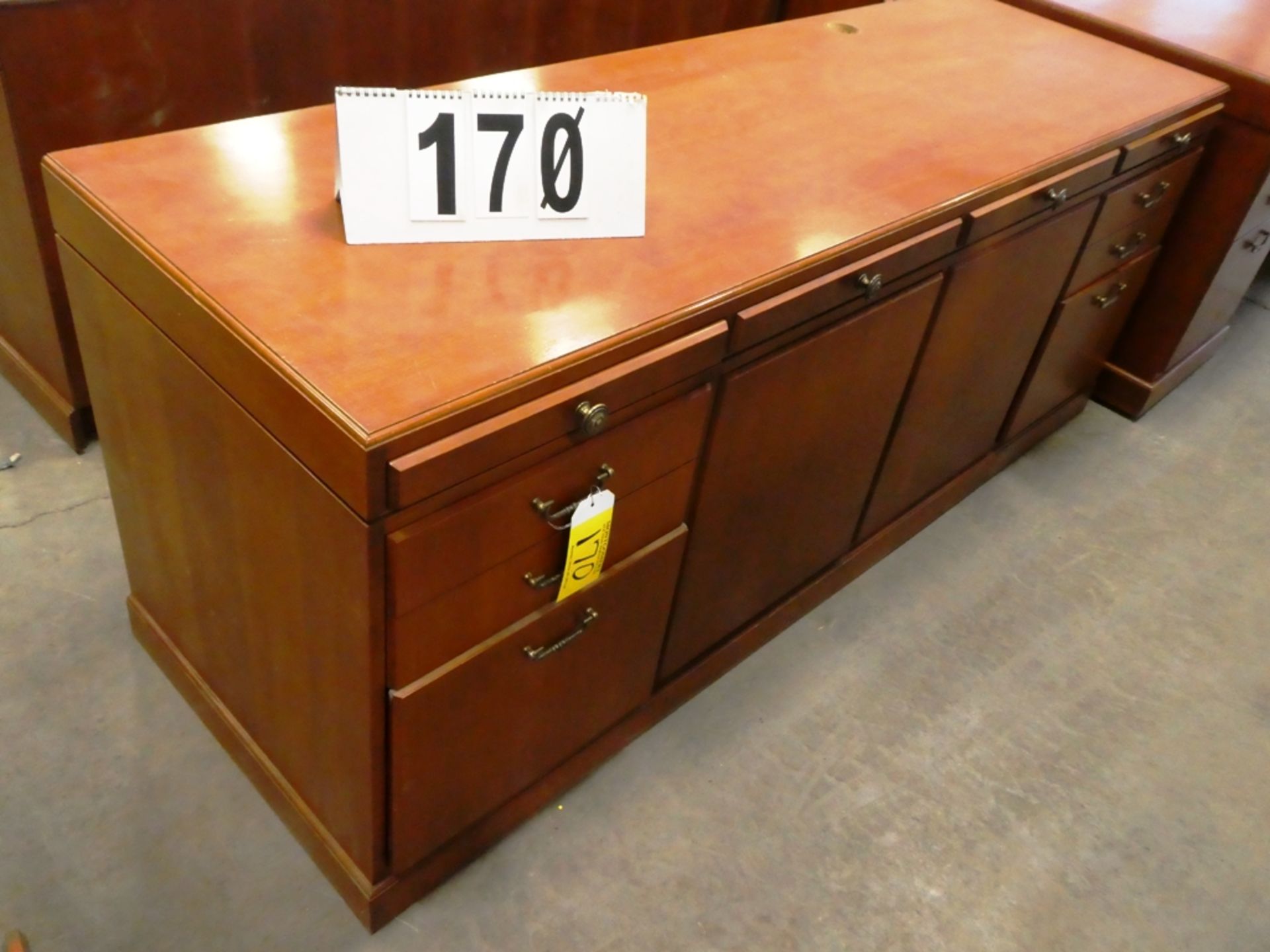 EXECUTIVE SOLID CHERRY WOOD CREDENZA 24"X72"