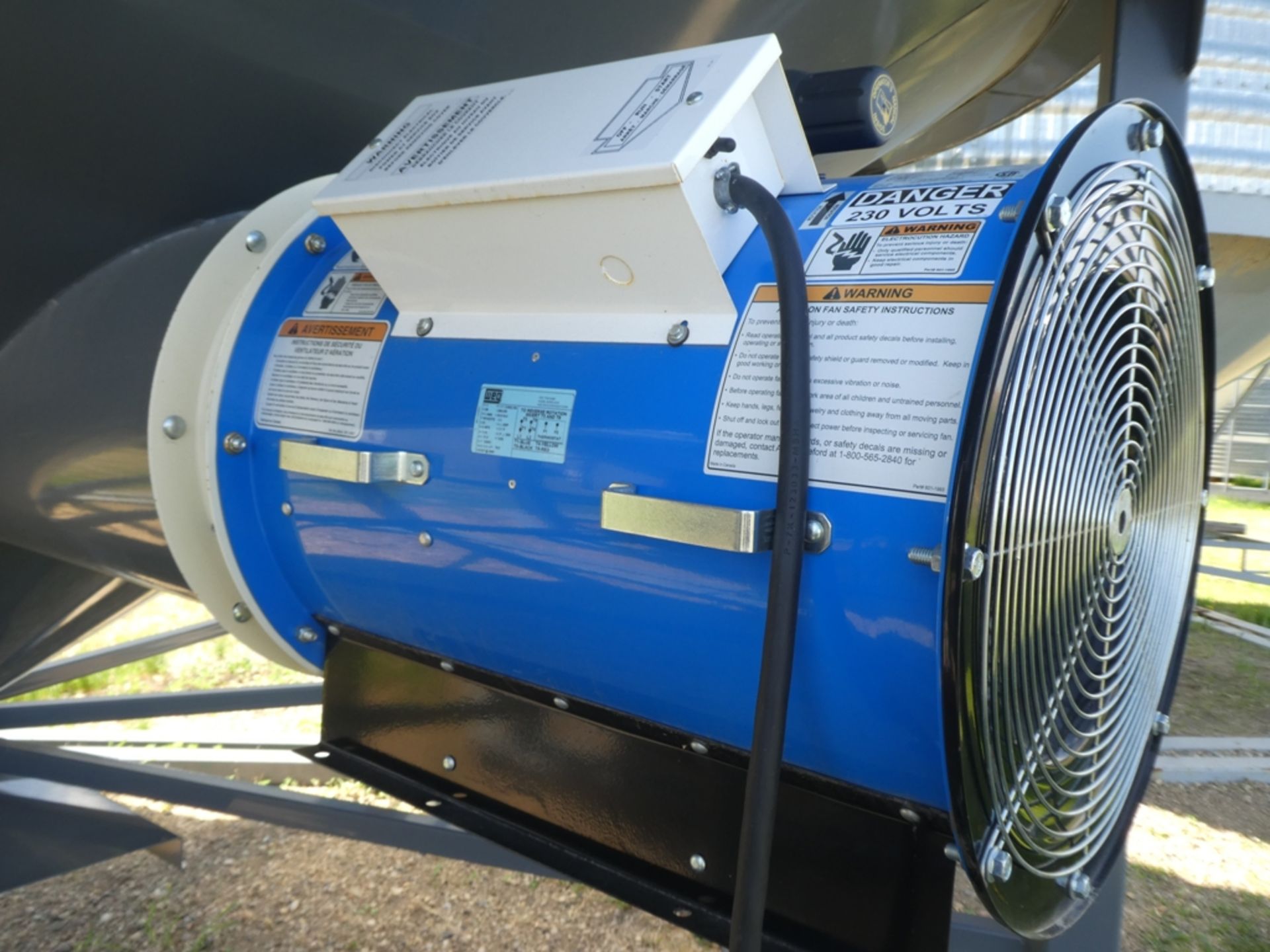 GRAIN GUARD GG1-80311 INLINE AERATION FAN 3 HP 1 PH 208/230V S/N 20151LW1984LOCATED 1/2 - Image 2 of 3