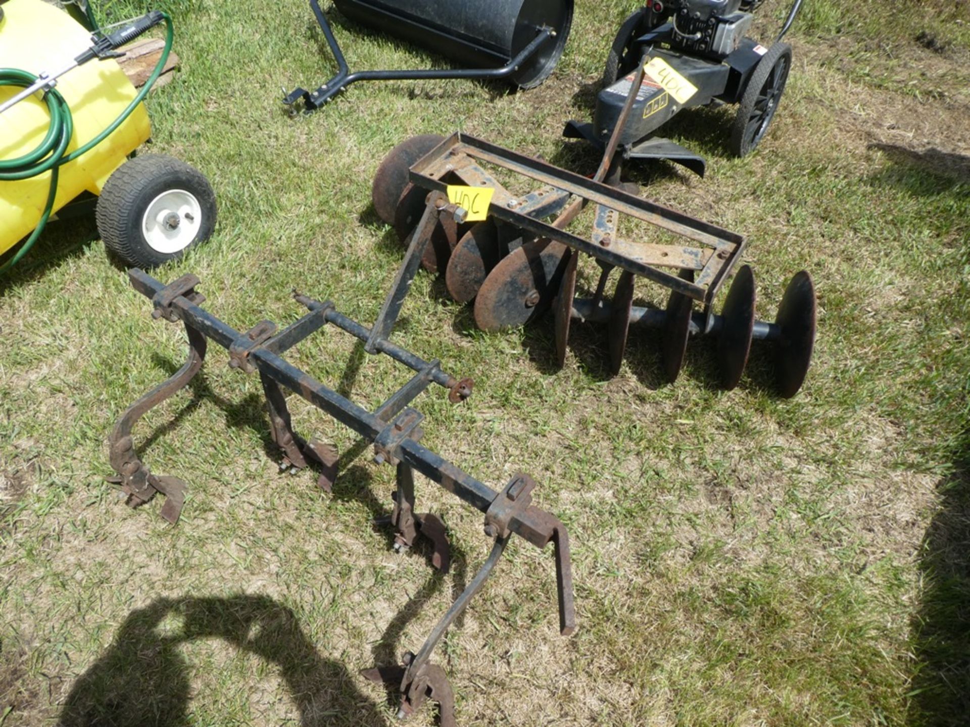 ROPER 4 TINE GARDEN CULTIVATOR W/ 3PT M# TT-468AT & ROPER GARDEN DISC W/ 3PT M# TT-428AR