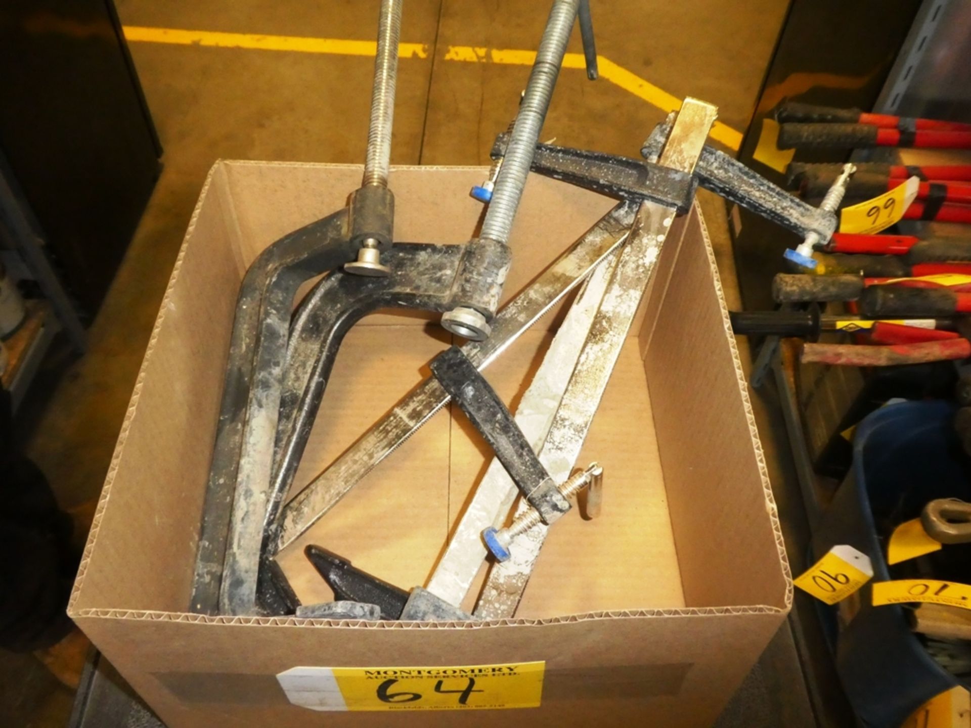 2-8" C-CLAMPS, BAR CLAMPS