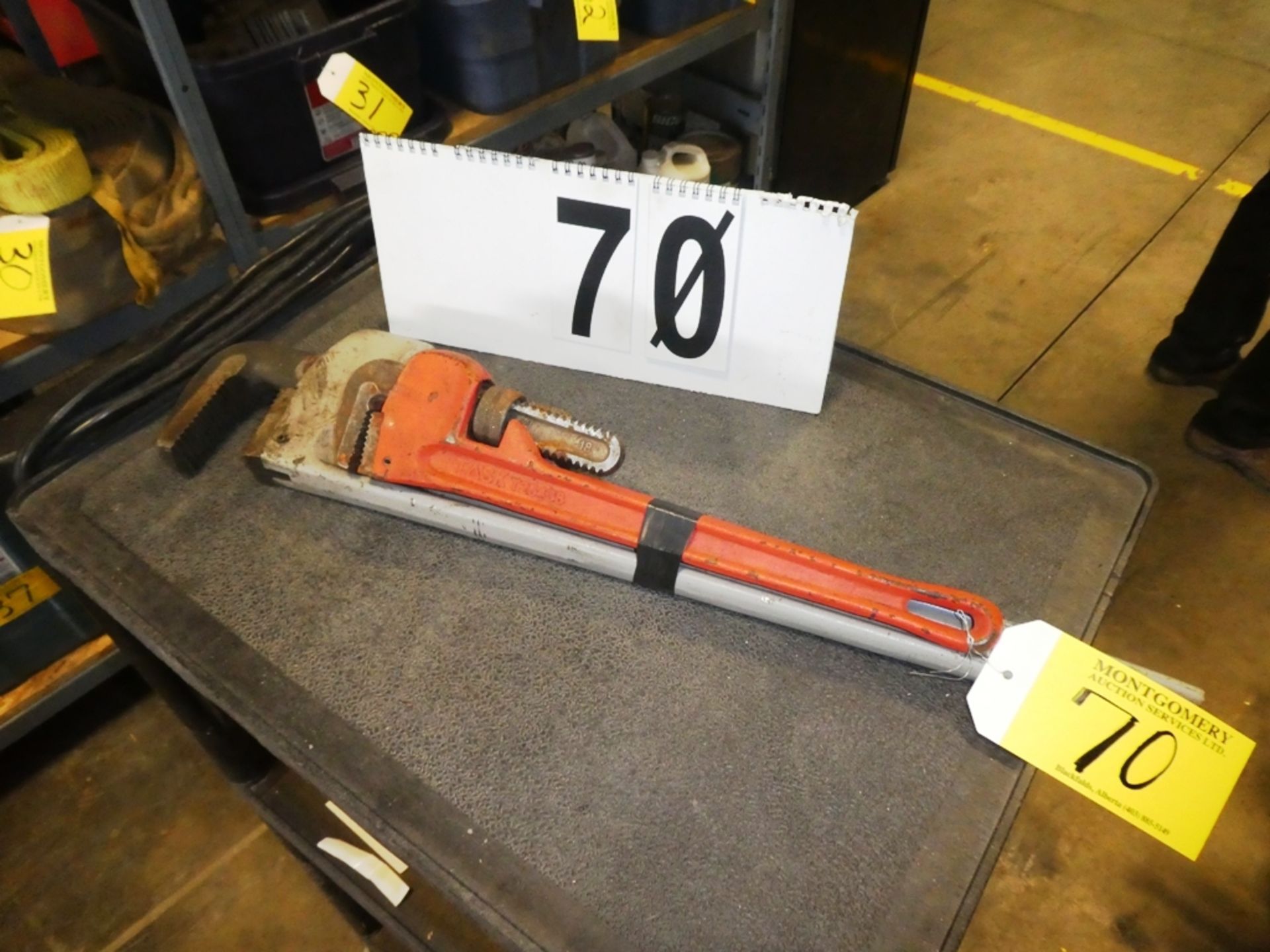 RIDGID 36" ALUMINUM PIPE WRENCH, TASK 18" STEEL PIPE WRENCH