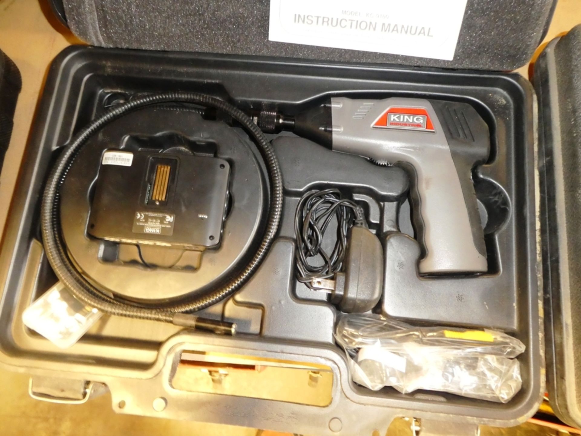 KING WIRELESS INSPECTION CAMERA W/RECORDABLE LCD MONITOR KIT, MODEL KC9100