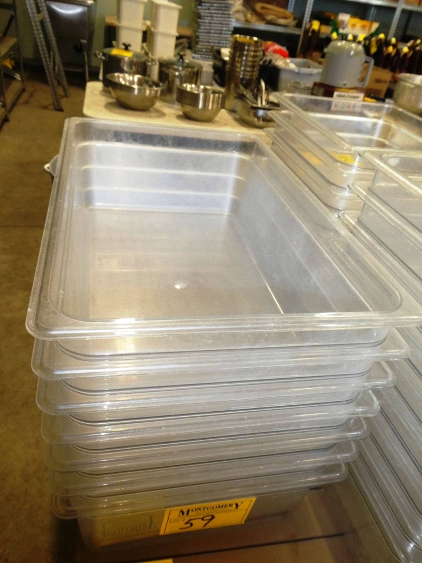 L/O 7 CLEAR CAMBRO 16CW INSERTS - 12"X20"