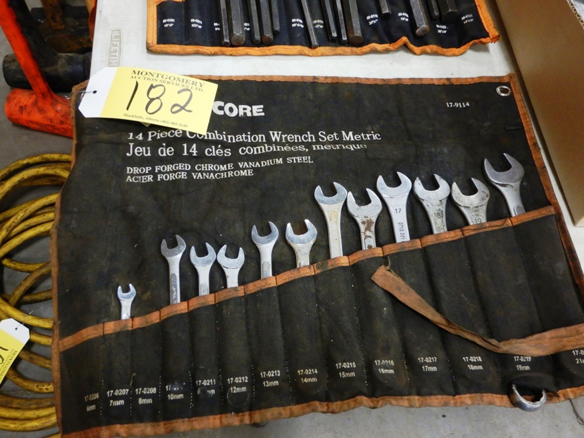 METRIC COMBINATION WRENCH SET - INCOMPLETE