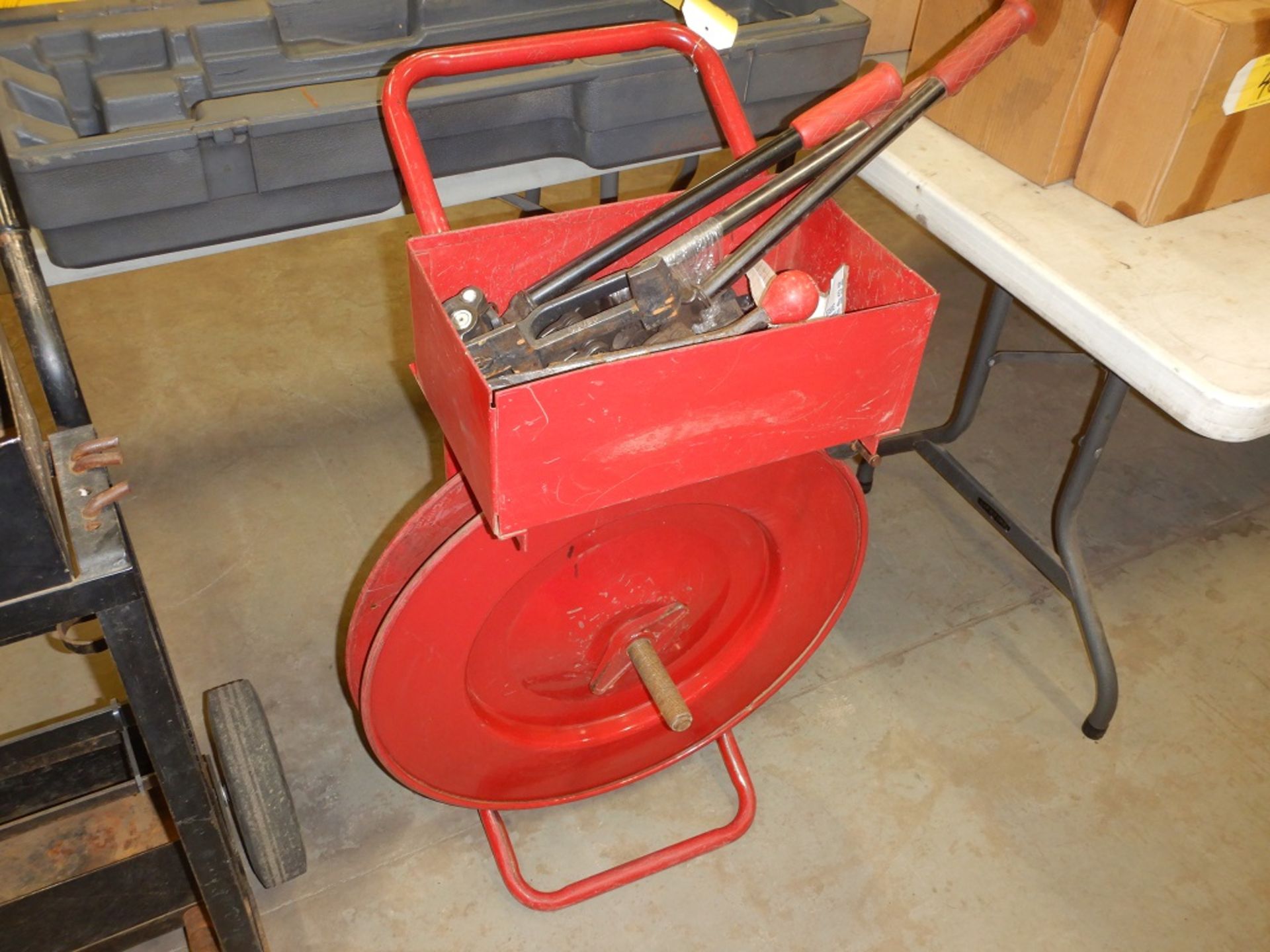 RED BANDING CART W/ BANDING TOOLS - Image 2 of 4