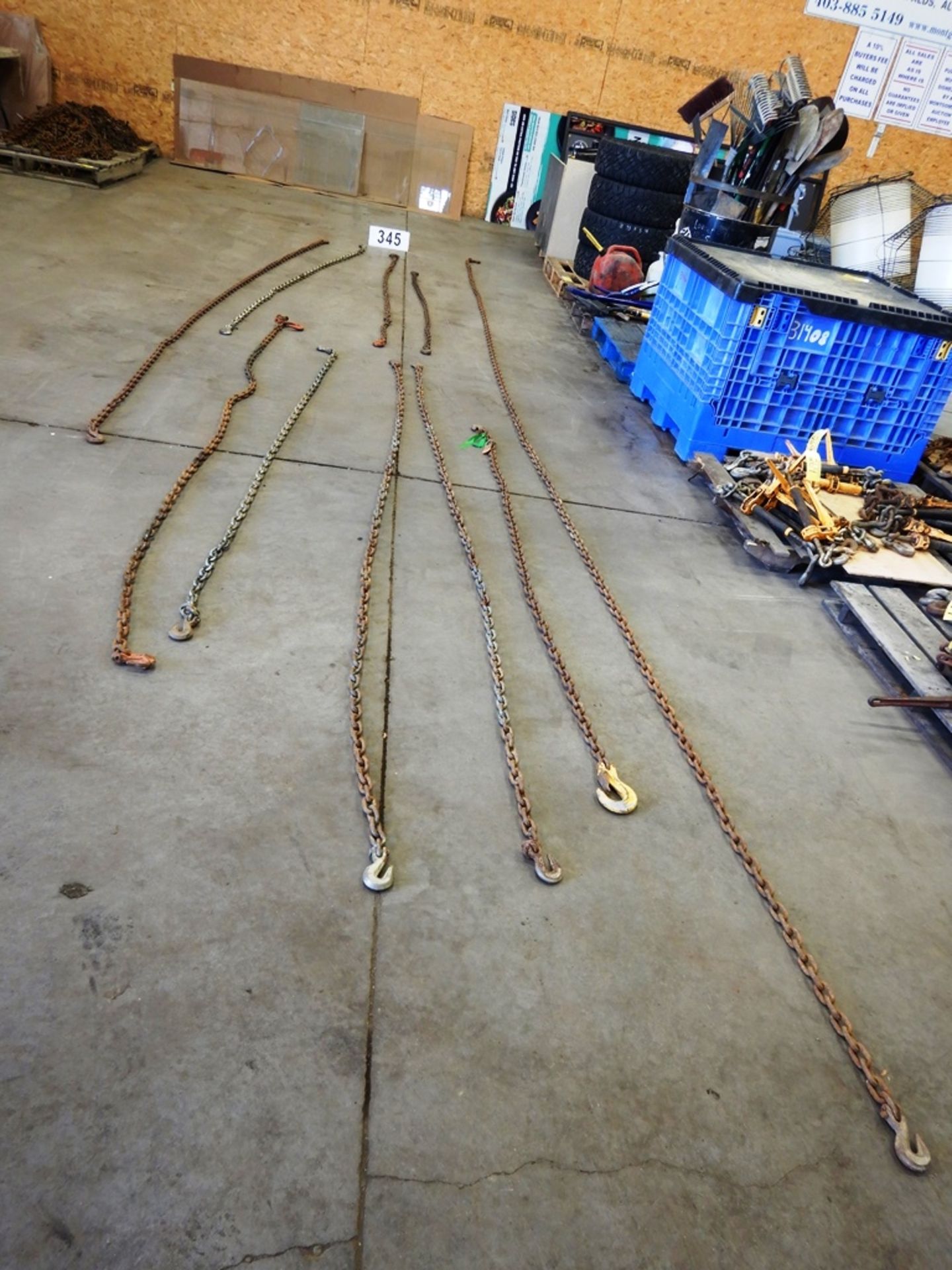 24' 3/8" DOUBLE ENDED CHAIN W/ HOOKS TITAN SUPPLY 8' 3/8" 7100LB DOUBLE ENDED CHAIN W/ HOOKS2 - - Image 2 of 5