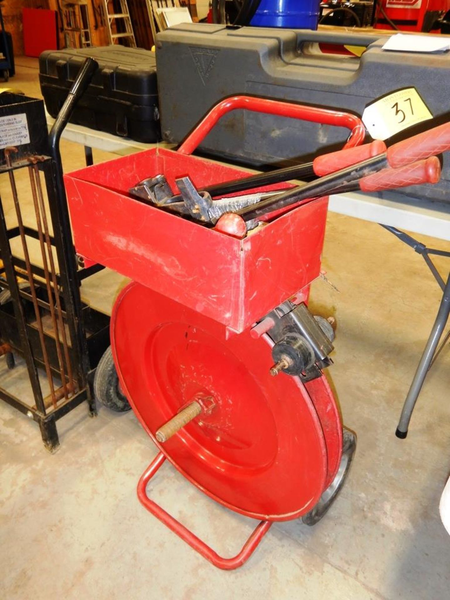 RED BANDING CART W/ BANDING TOOLS