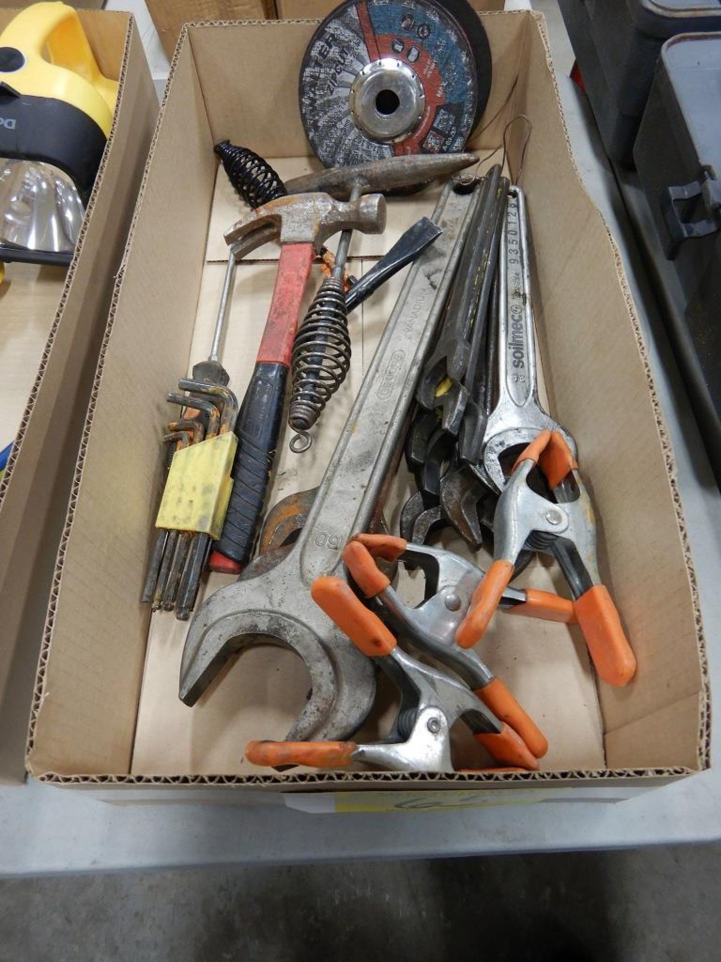 L/O ALLEN KEYS, MACHINE WRENCHES, PONY CLAMPS, HAMMER, ETC