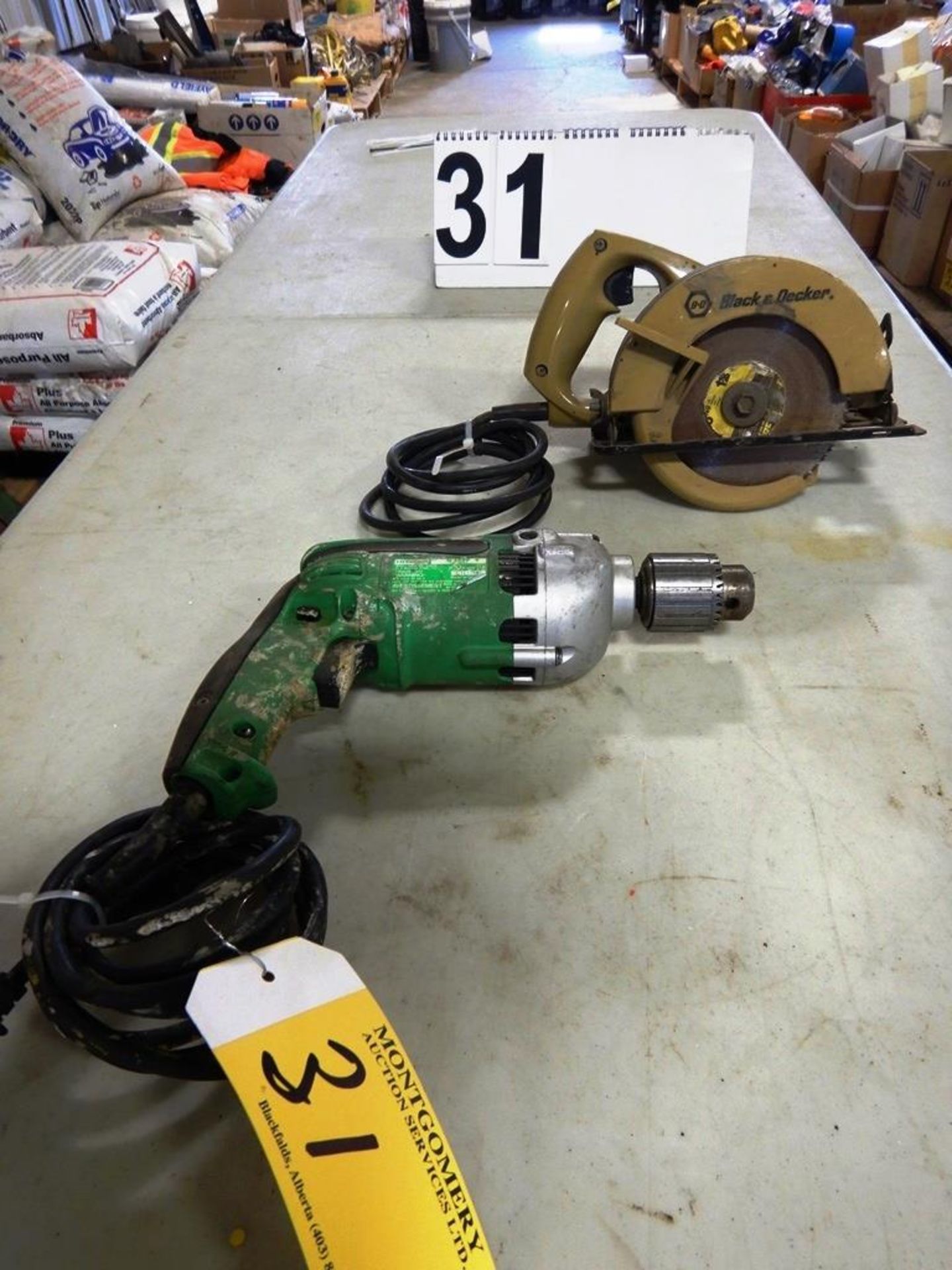 B&D CIRCULAR SAW, HITACHI ELECTRIC DRILL