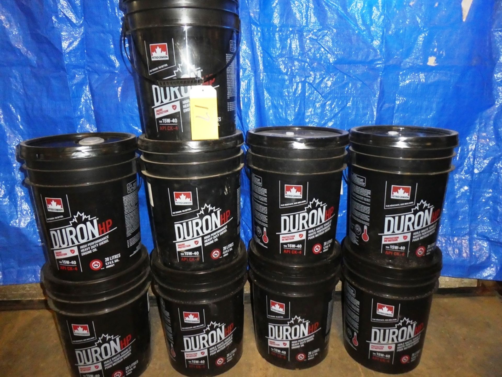 9-PAILS DURON 15W-40 HD DIESEL OIL