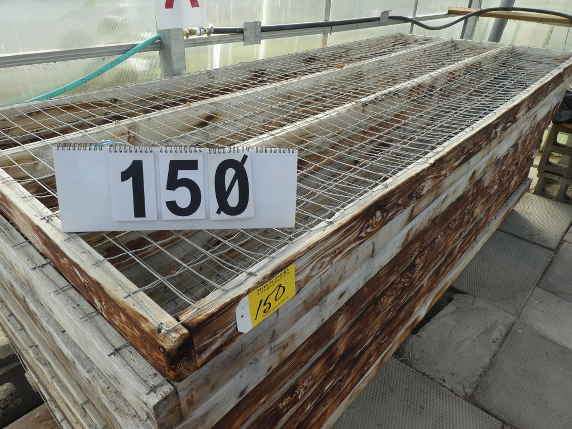 10 - 4'X16' WOOD FRAME WIRE MESH GROWING TABLES - Image 2 of 2