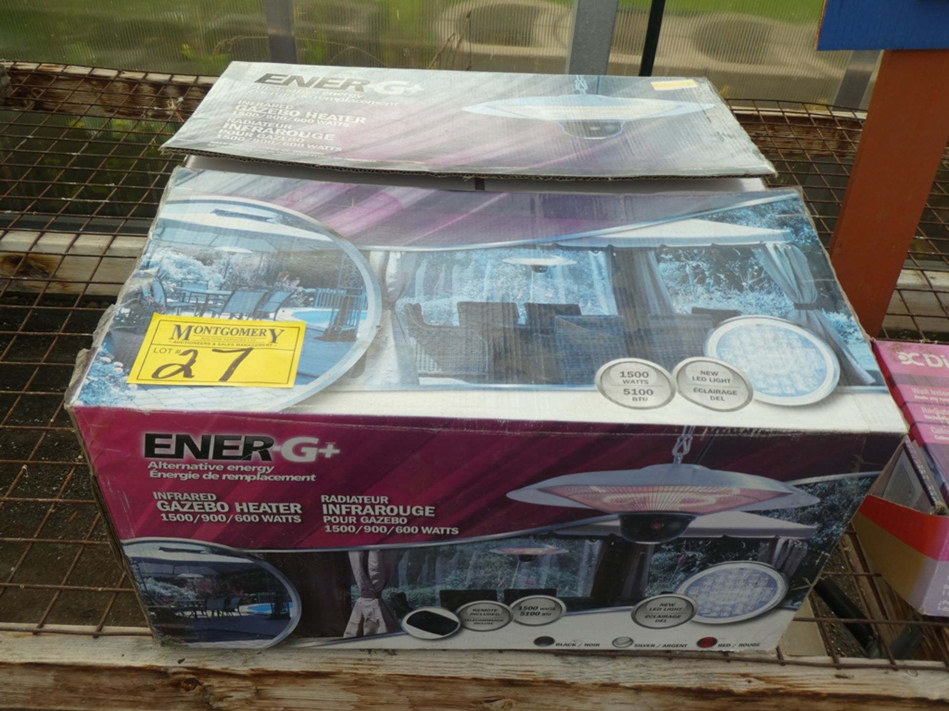 EBER-G+ INFARED GAZEBO HEATER 1500/900/600W NEW IN BOX