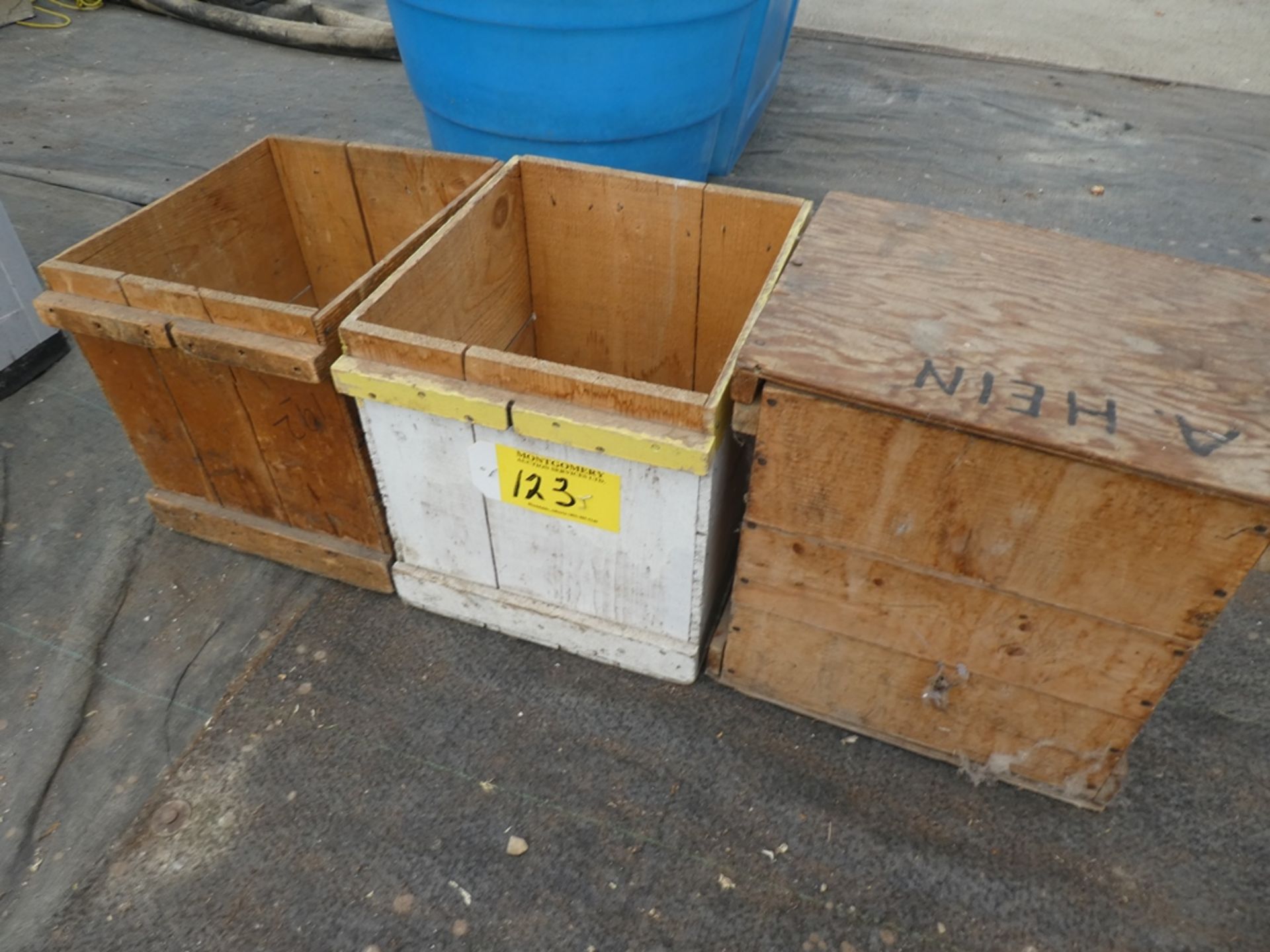 3 - VINTAGE WOOD EGG CRATES