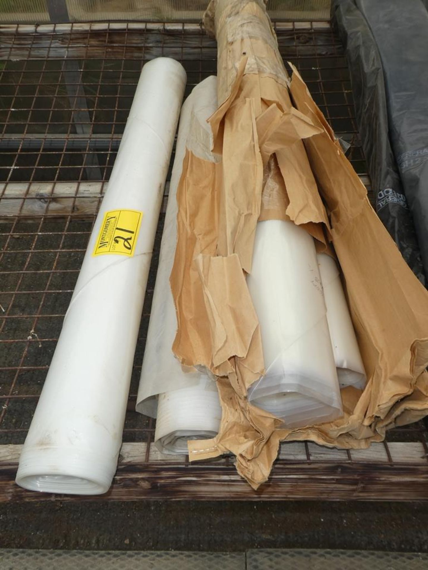 4 - ROLLS OF CLEAR POLY CONVECTION TUBE - APPROX 100' EACH, L/O BLACK & CLEAR POLY