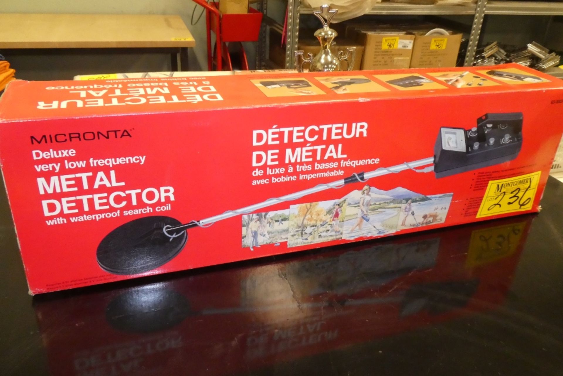 MICRONTA DELUXE METAL DETECTOR VERY LOW FREQUENCY W/ WATERPROOF SEARCH COIL