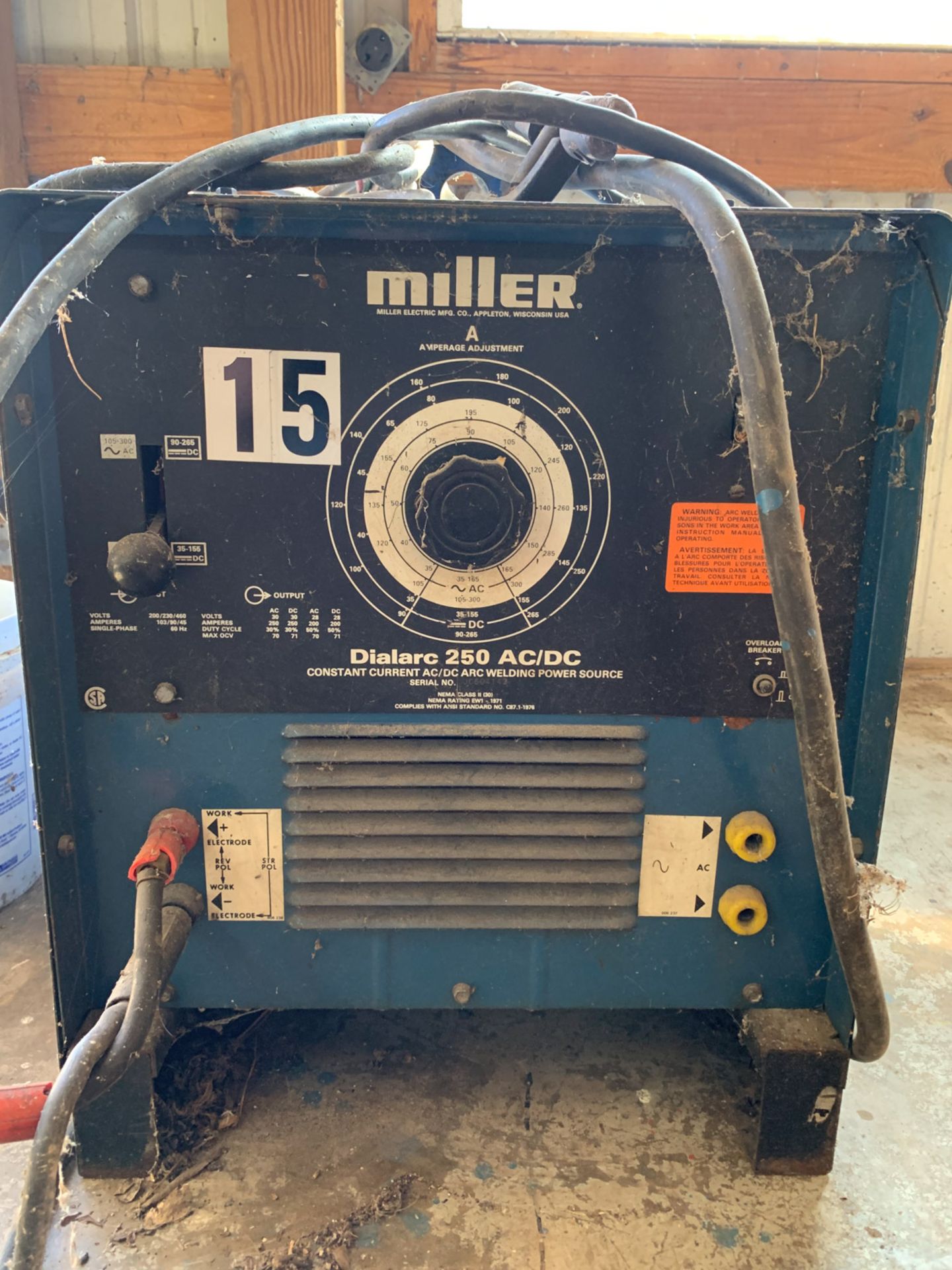 Arc welder, Miller Dialarc 250 - Image 2 of 2