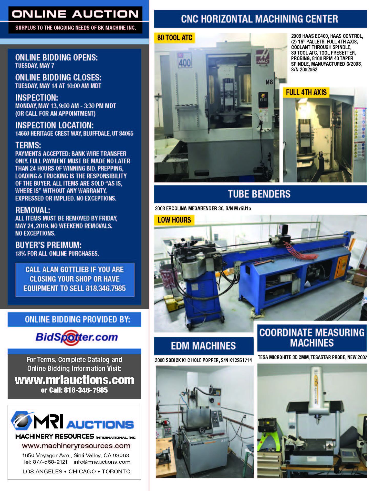 LATE MODEL MULTI-AXIS CNC AND SWISS TYPE LATHES, AS NEW AS 2014 - Image 2 of 4