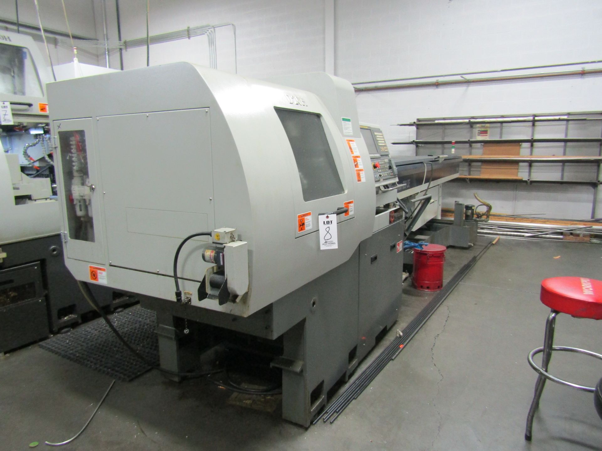 HANWHA XD20H CNC SWISS TYPE LATHE, FANUC CONTROL, 8 LINE HIGH PRESSURE COOLANT, EDGE MINUTE MAN,