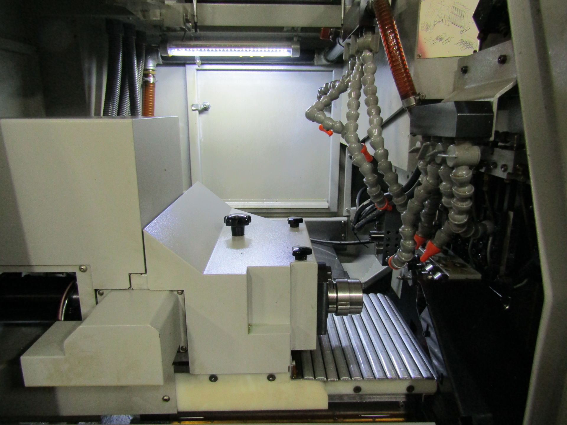 HANWHA XD20H CNC SWISS TYPE LATHE, FANUC CONTROL, 8 LINE HIGH PRESSURE COOLANT, 12FT, MTA MAGAZINE - Image 6 of 9